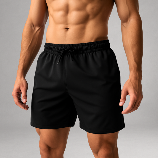 Kit 3 Bermudas Masculinas Dry Fit – Azul, Cinza e Preta