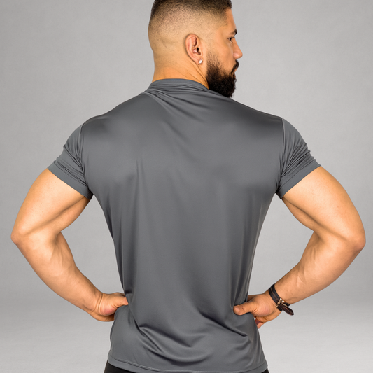 Camiseta Masculina Cinza Básica Dry Fit Premium