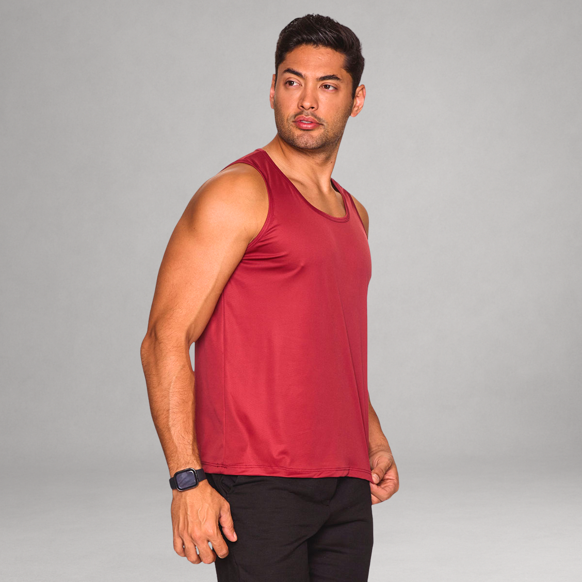 Regata Masculina Bordô Básica Dry Fit Premium