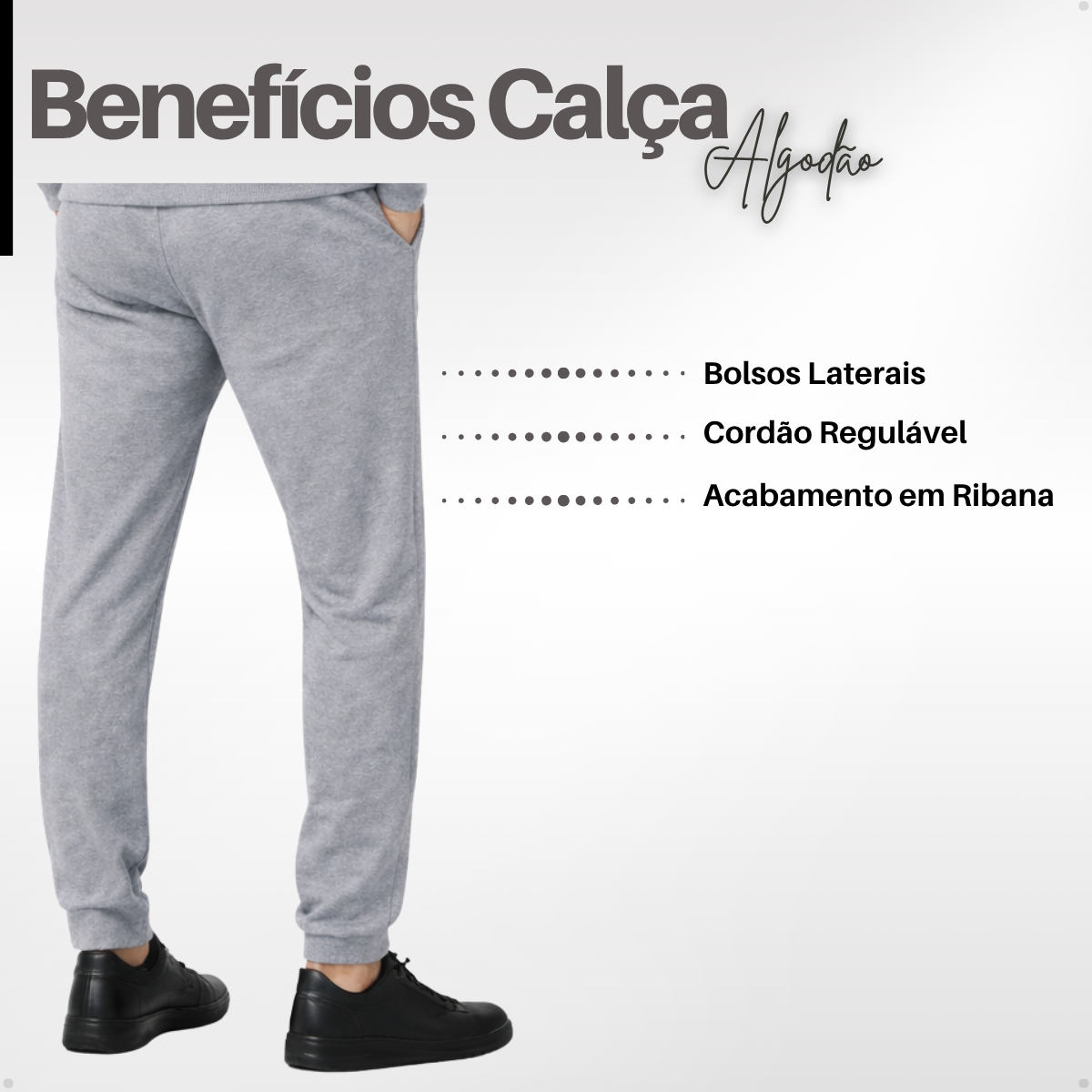 Conjunto Moletom Cinza Premium