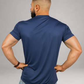 Camiseta Masculina Azul Marinho Básica Dry Fit Premium