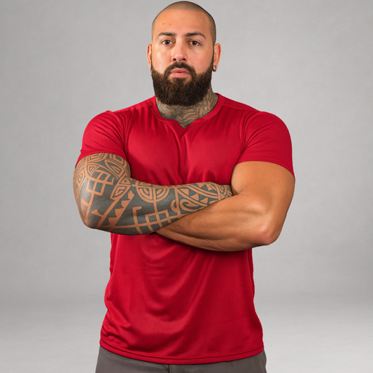 Camiseta Masculina Bordô Básica Dry Fit Premium