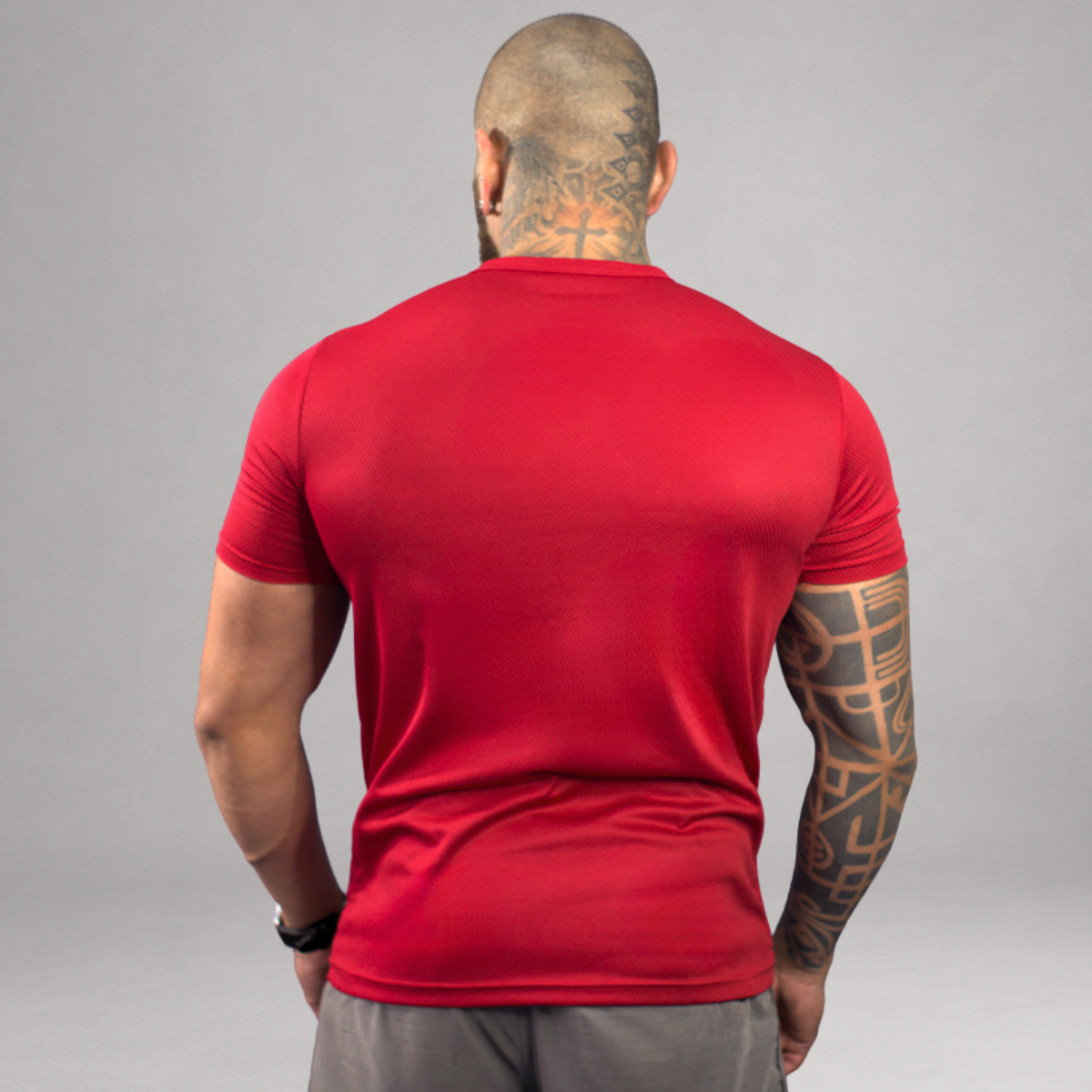 Camiseta Masculina Bordô Básica Dry Fit Premium