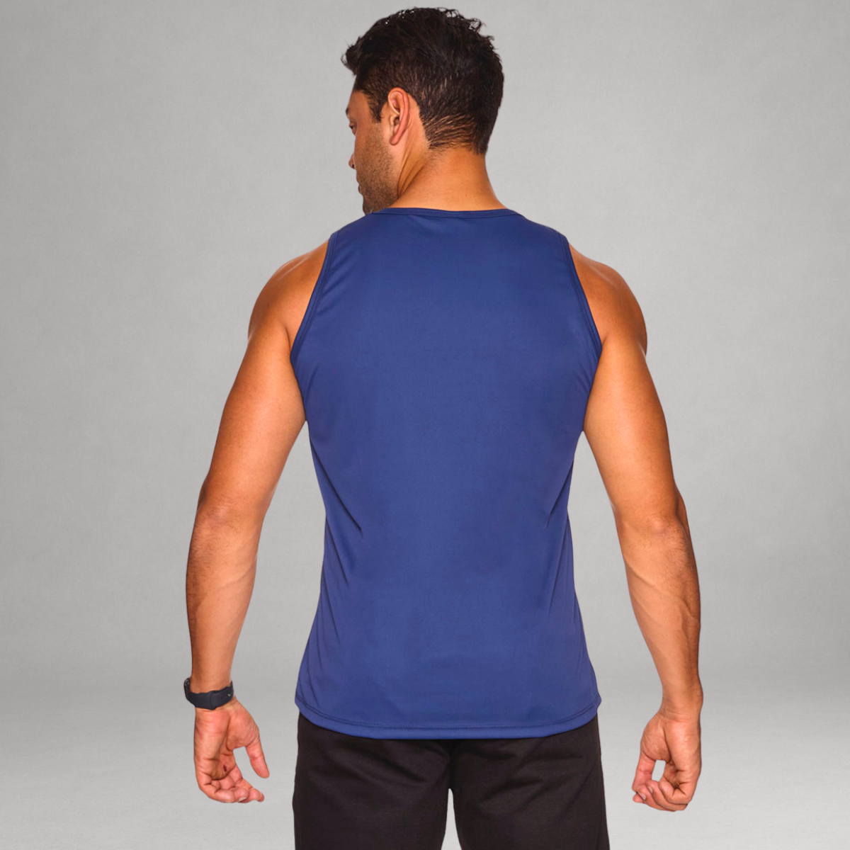 Kit 4 Regatas Masculinas Dry Fit Proteção UV – 2 Azuis, 1 Bordô e 1 Preta