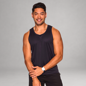 Kit 4 Regatas Masculinas Dry Fit Proteção UV – 2 Azuis, 1 Bordô e 1 Preta