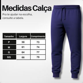 Conjunto Moletom Azul Marinho Premium