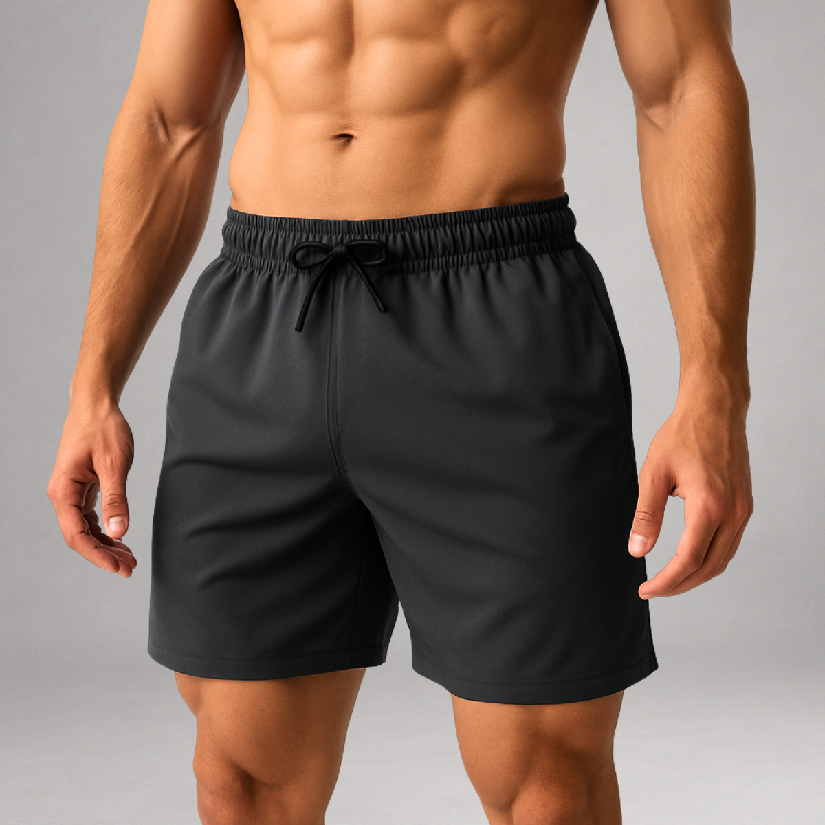 Kit 3 Bermudas Masculinas Dry Fit – Azul, Cinza e Preta
