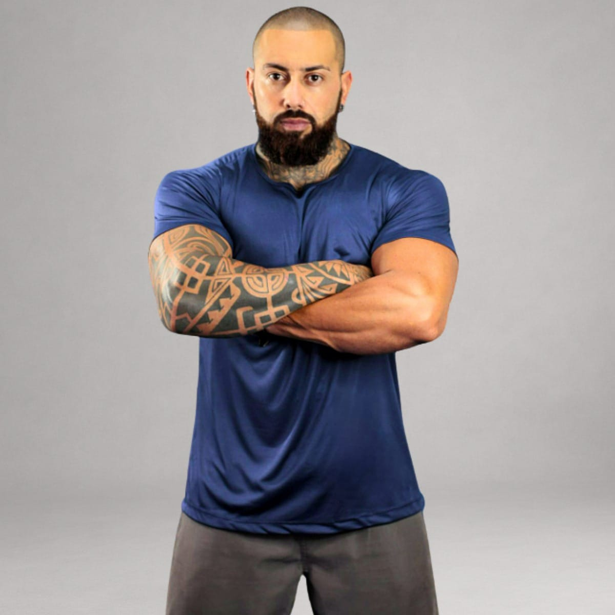 Kit 5 Camisetas Masculinas Dry Fit Proteção UV – Preta, Bordô, Cinza, Azul e Branca