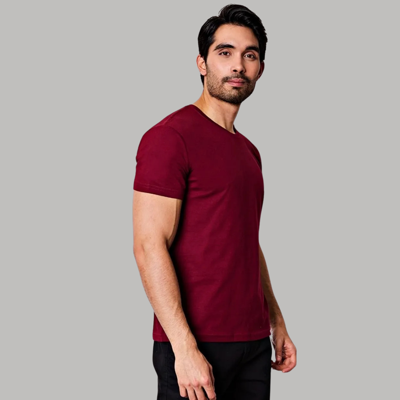 Kit 4 Camiseta de Algodão Masculina Cinza