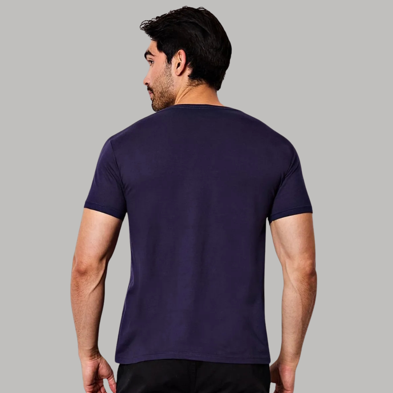 Kit 4 Camiseta de Algodão Masculina Cinza