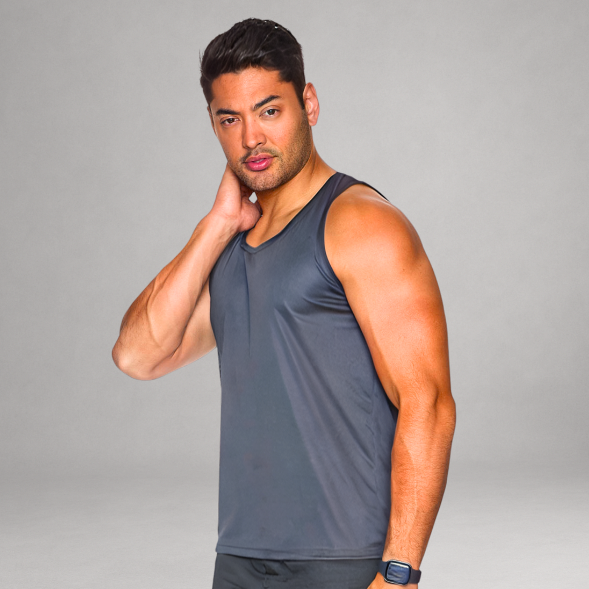Kit 5 Regatas Masculinas Dry Fit Proteção UV – Preta, Bordô, Cinza, Azul e Branca