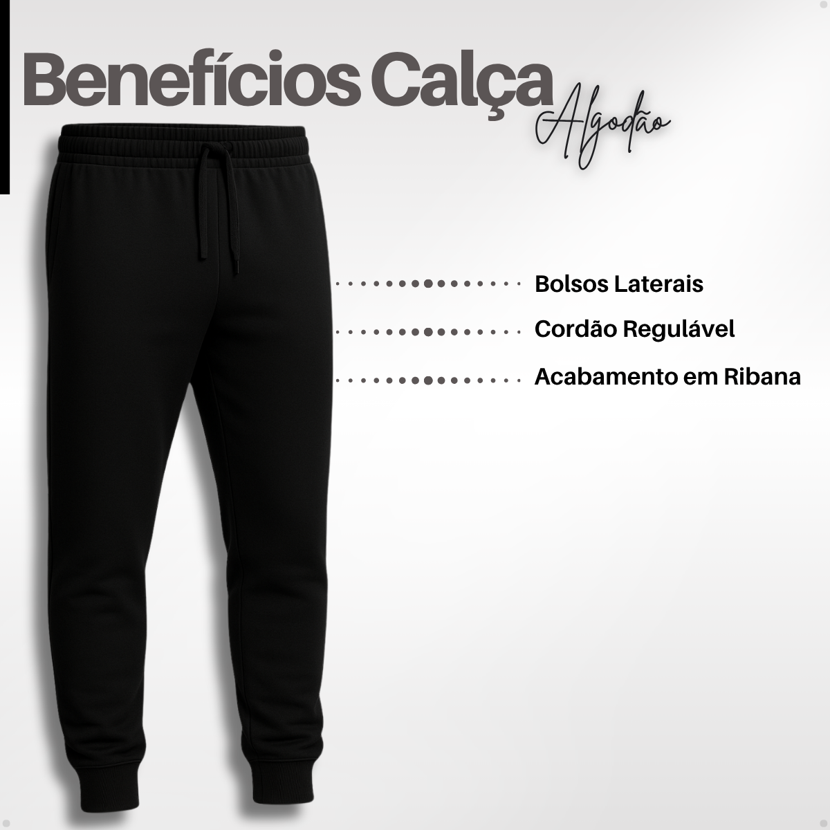 Conjunto Moletom Preto Premium