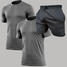 Kit 2 Camiseta Masculinas Dry Fit + 1 Bermudas Dry Fit