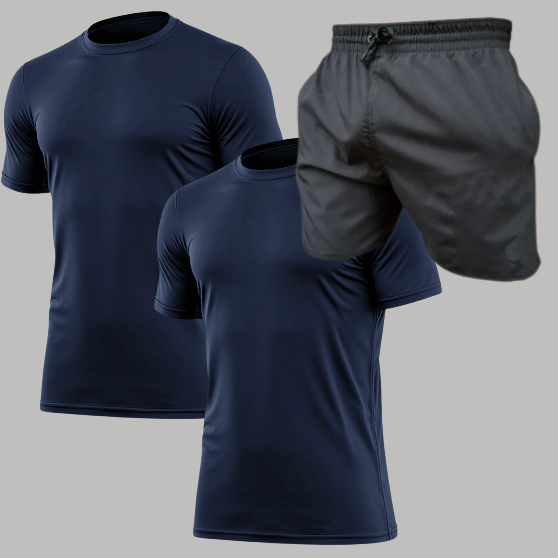 Kit 2 Camiseta Masculinas Dry Fit + 1 Bermudas Dry Fit