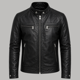 Jaqueta de Couro Masculina Preta Premium