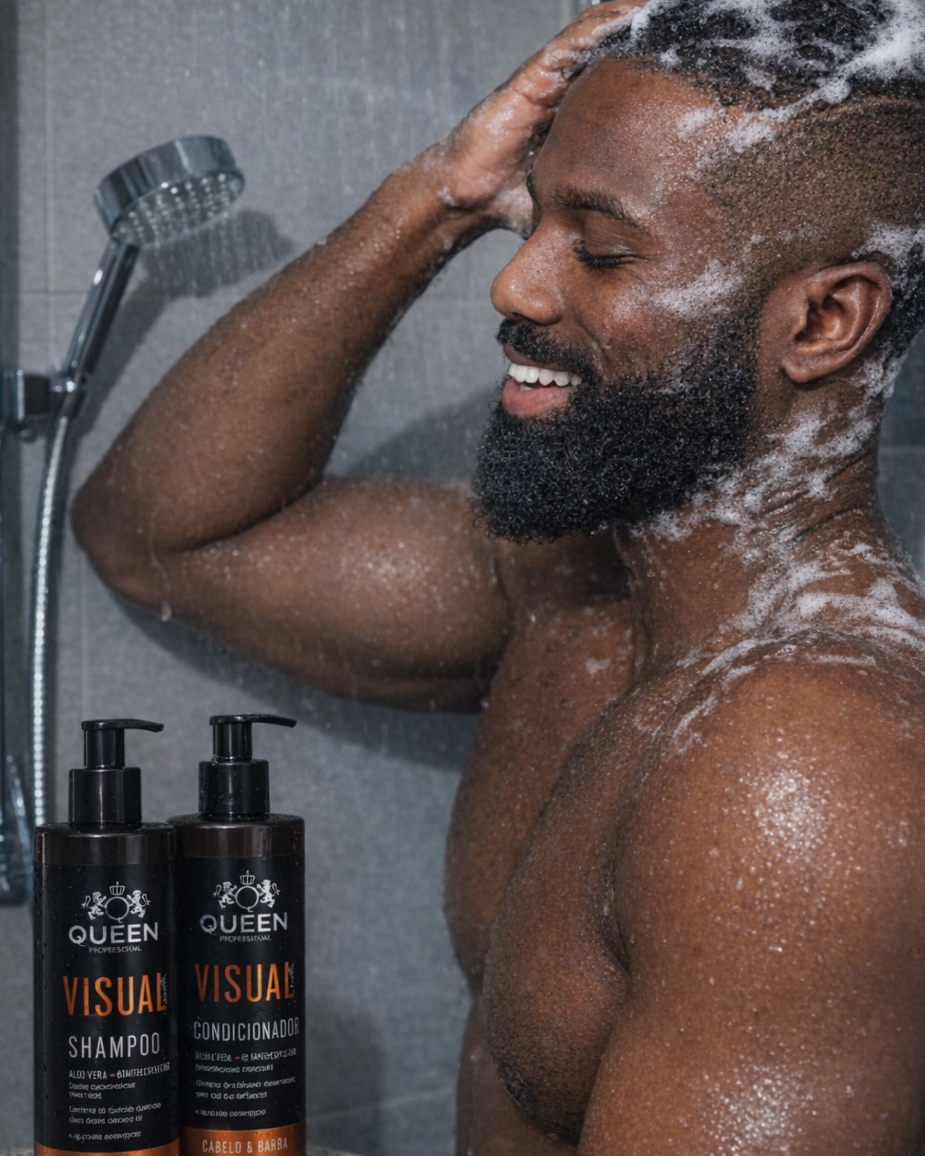 Kit Completo Masculino – Shampoo 250ml + Condicionador 250ml + Óleo para Barba 30ml