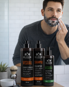 Kit Masculino Essencial – Shampoo 250ml + Condicionador 250ml + Gel de Barbear