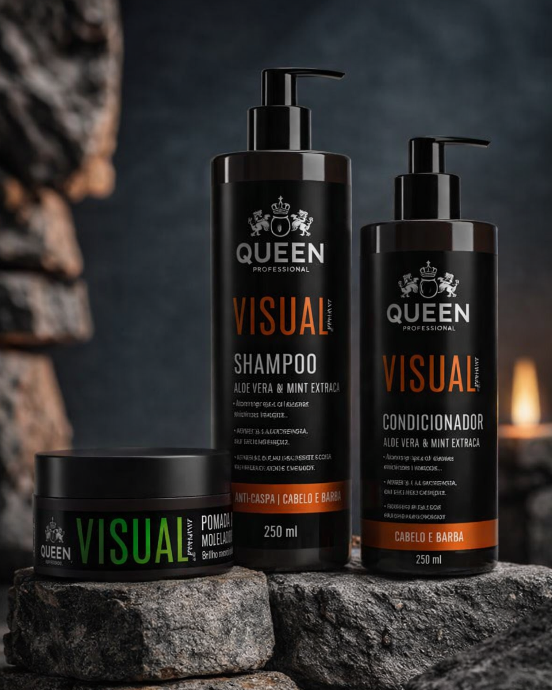 Cuidado Diário – Shampoo + Condicionador + Pomada Brilho Molhado
