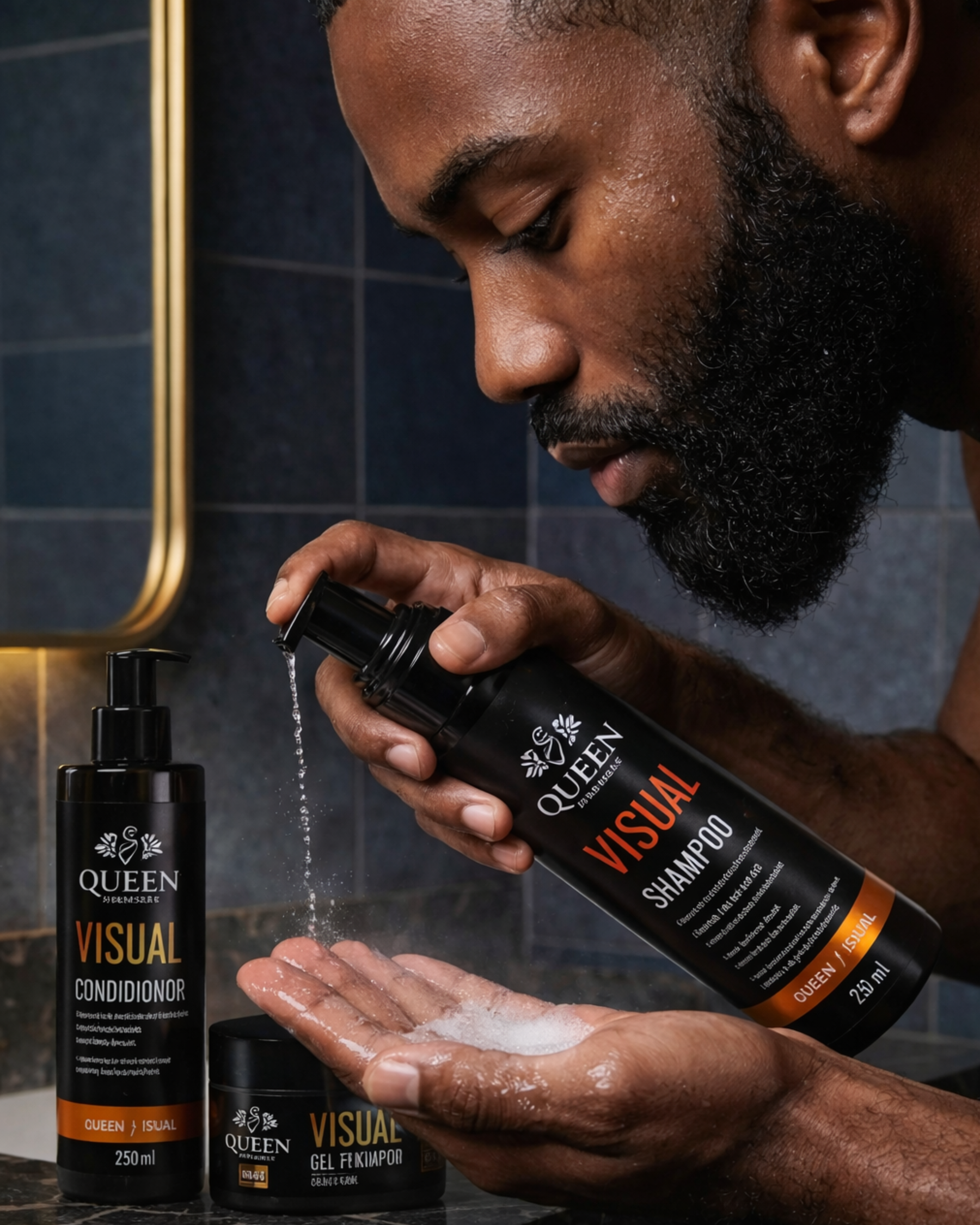 Kit Masculino Performance – Shampoo 250ml + Condicionador 250ml + Gel Fixador 250g