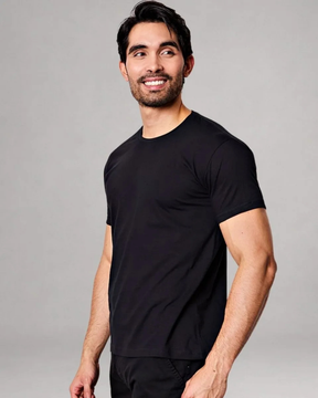 Camiseta de Algodão Masculina Preta