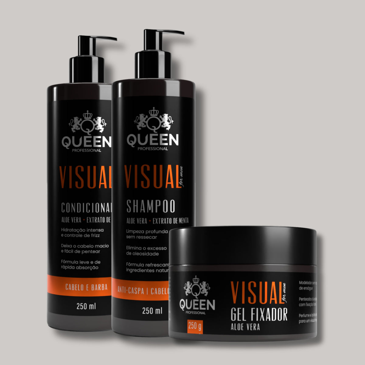 Kit Masculino Performance – Shampoo 250ml + Condicionador 250ml + Gel Fixador 250g