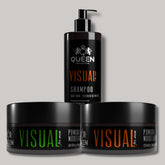 Kit Estilo e Definição – Shampoo 250ml + Pomada Efeito Teia 150g + Pomada Efeito Brilho Molhado 150g