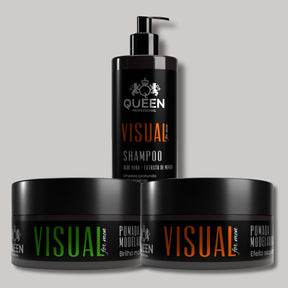Kit Estilo e Definição – Shampoo 250ml + Pomada Efeito Teia 150g + Pomada Efeito Brilho Molhado 150g