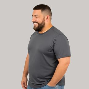 Kit Plus Size 5 Camisetas Masculinas Dry Fit Proteção UV – Preta, Bordô, Cinza, Azul e Branca