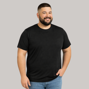 Kit Plus Size 5 Camisetas Masculinas Dry Fit Proteção UV – Preta, Bordô, Cinza, Azul e Branca